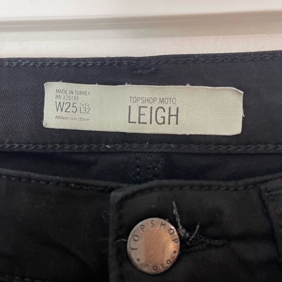Topshop moto leigh black ripped jeans - Picture 6 of 8